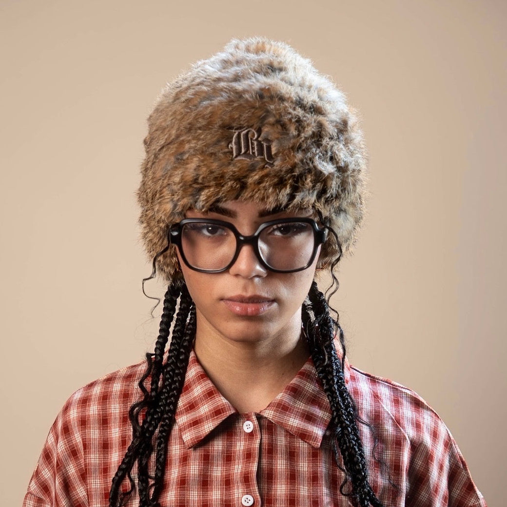 CROCHET BROWN BEANIE