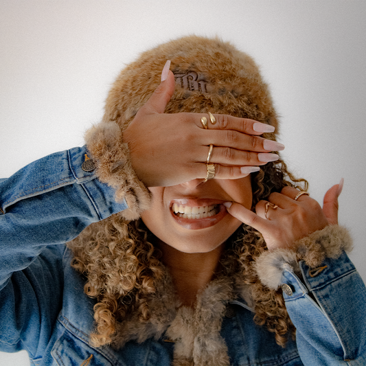 CROCHET BROWN BEANIE