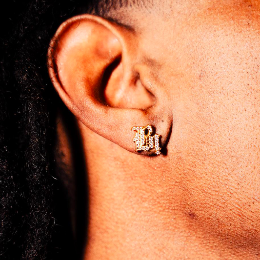 GOLD EVIL EARRINGZ